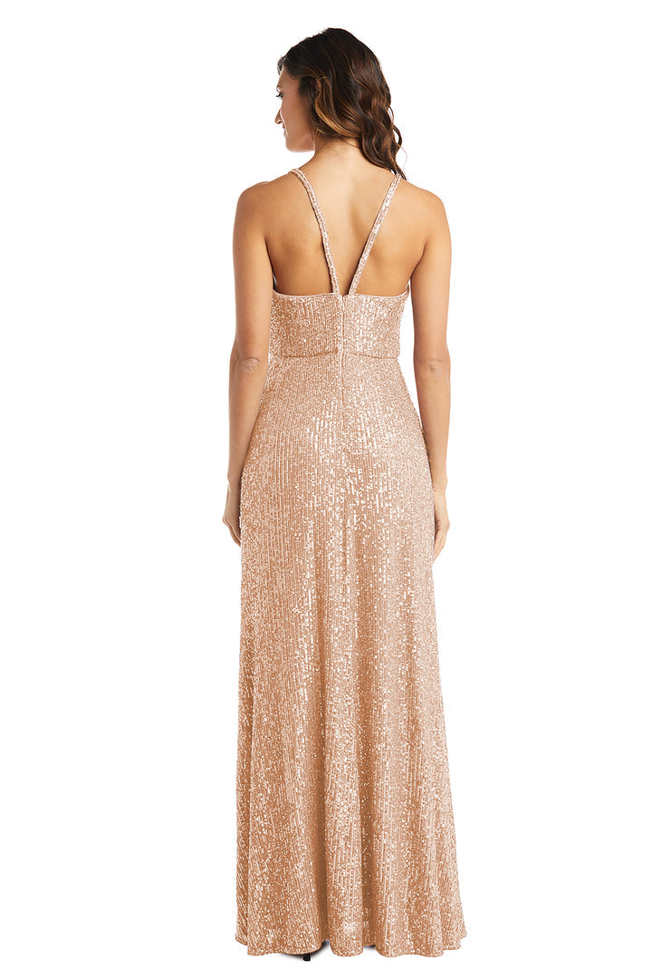 Morgan & Co Long Fitted Formal Prom Gown 12935 - The Dress Outlet Gold