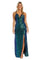 Morgan & Co Long Fitted Formal Prom Gown 12935 - The Dress Outlet Navy Teal