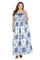 Formal Dresses Floral Long Ball Gown Formal Plus Size Dress Blue
