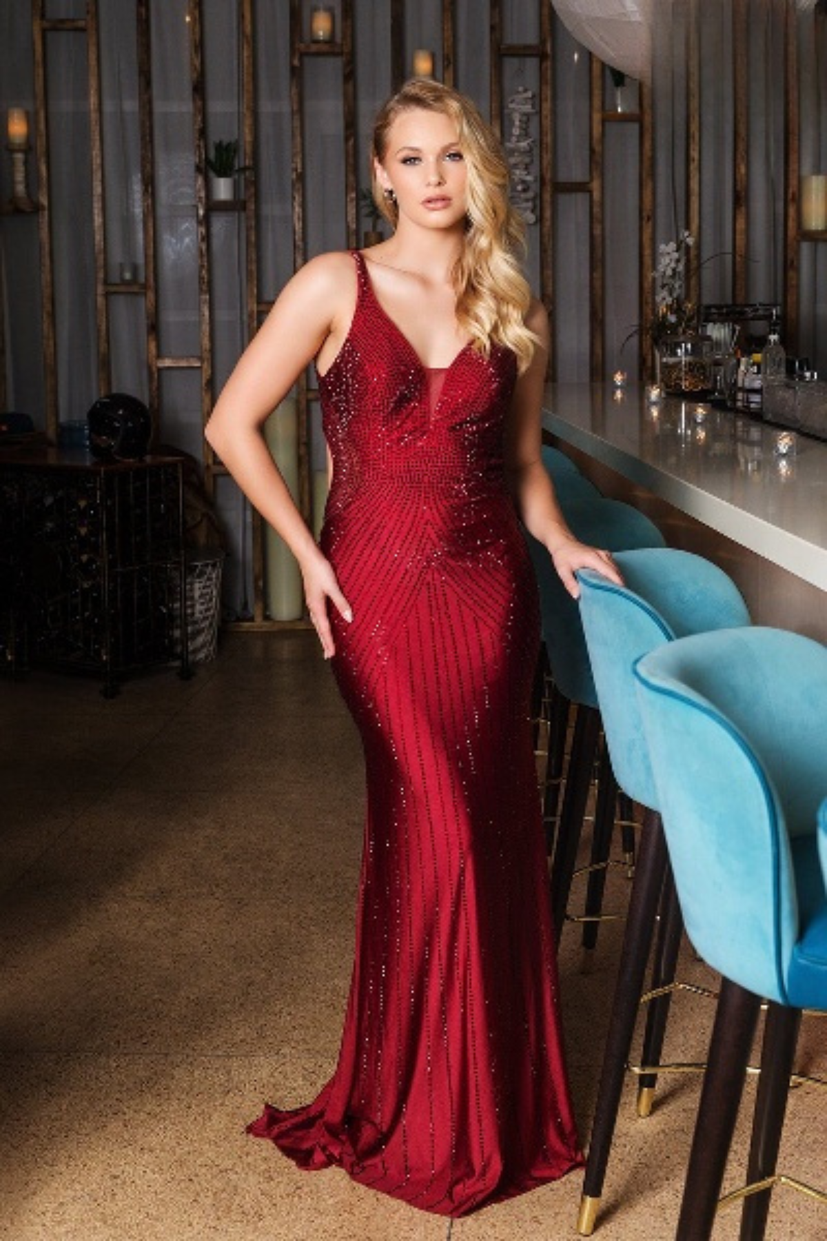 Prom Dresses Mermaid Long Pattern Formal Prom Dress  Wine