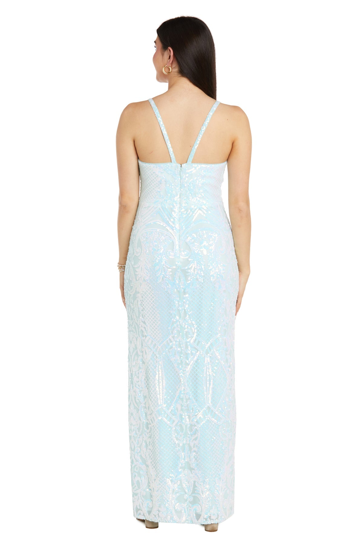 Morgan & Co 13018P Prom Sequin Long Formal Petite Dress
