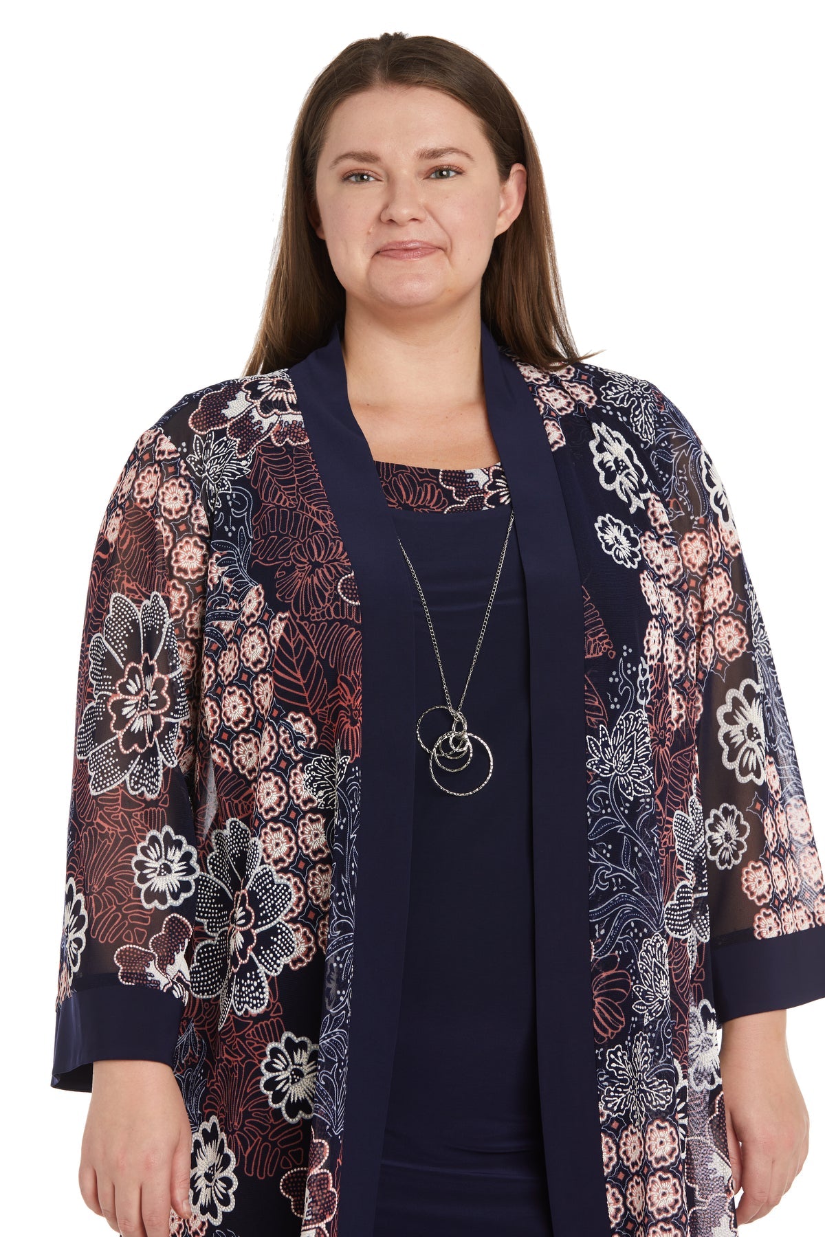R&M Richards 1302W Mother of the Bride Plus Size Short Jacket Dress