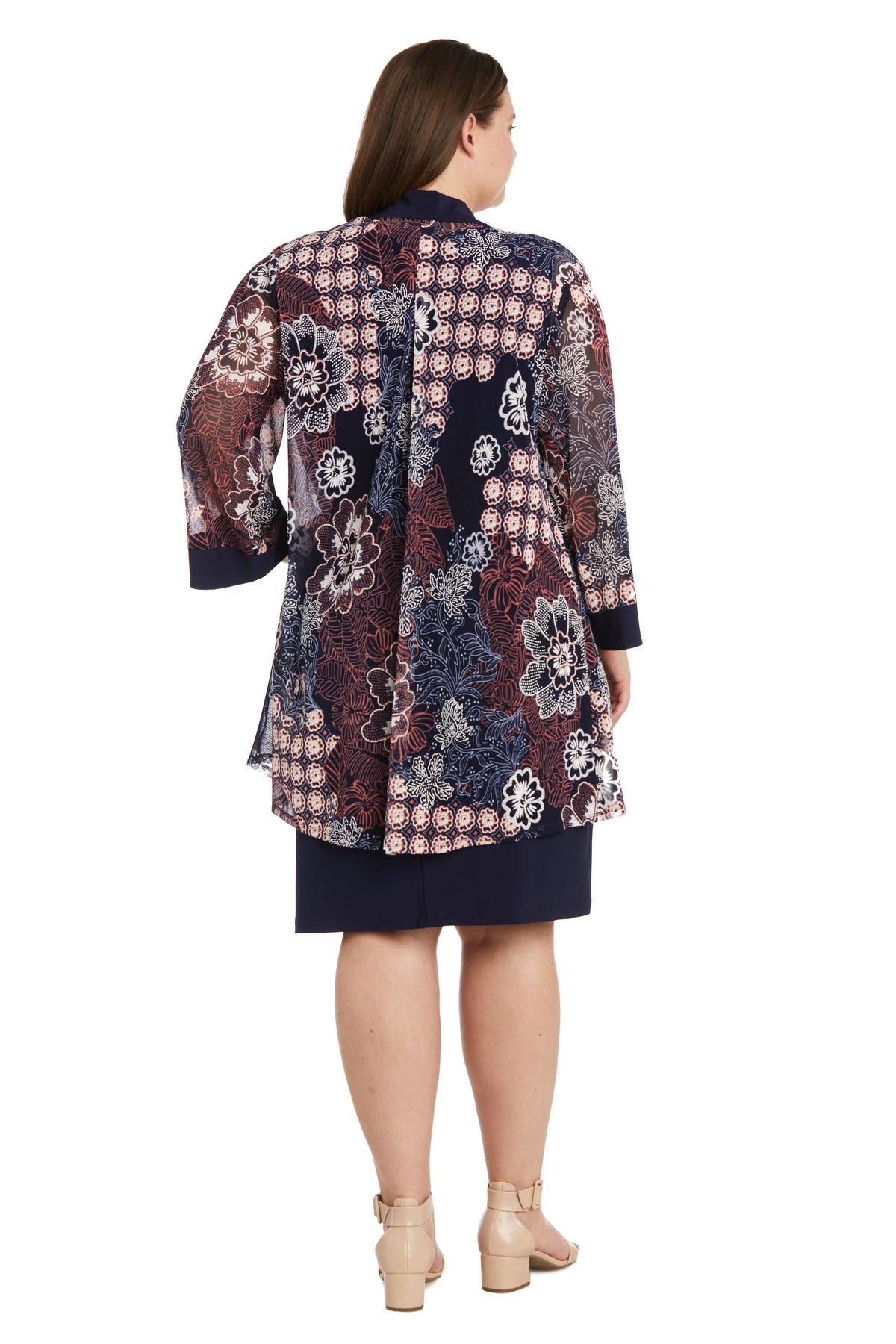 R&M Richards 1302W Mother of the Bride Plus Size Short Jacket Dress