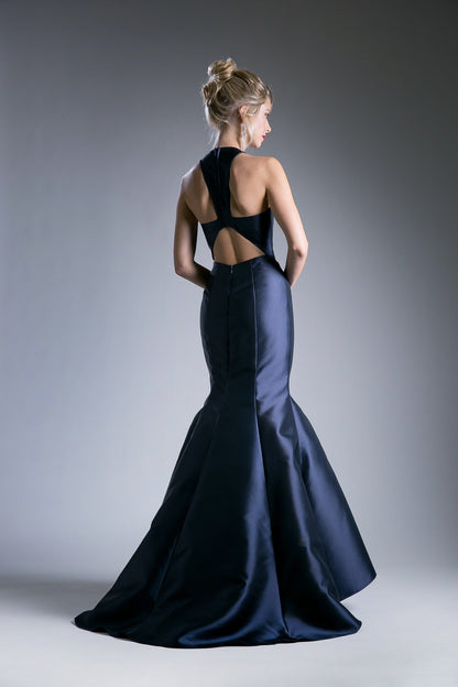 Formal Dresses Formal Fitted Mermaid Prom Long Dress Navy