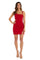 Homecoming Dresses Short Homecoming Cocktail Fitted Dress Crimson