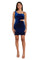Cocktail Dresses Short Fitted Velvet Cocktail Dress Royal