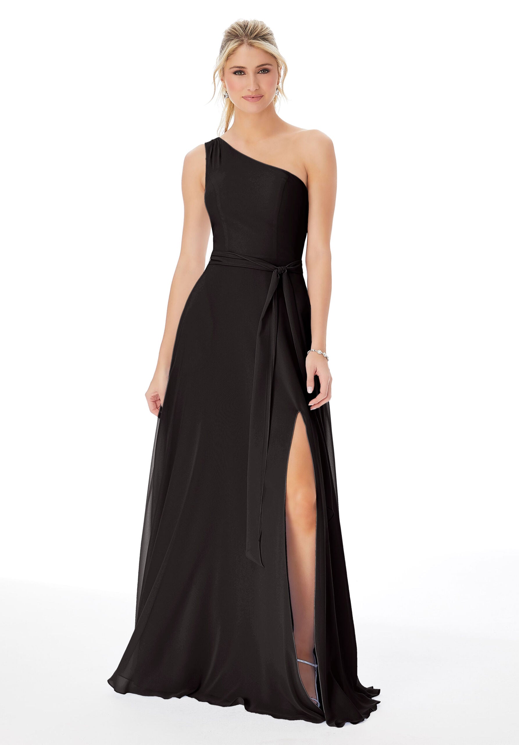 Formal Dresses Long Formal A Line Evening Dress MGNY Madeline Gardner New York 13105 Black