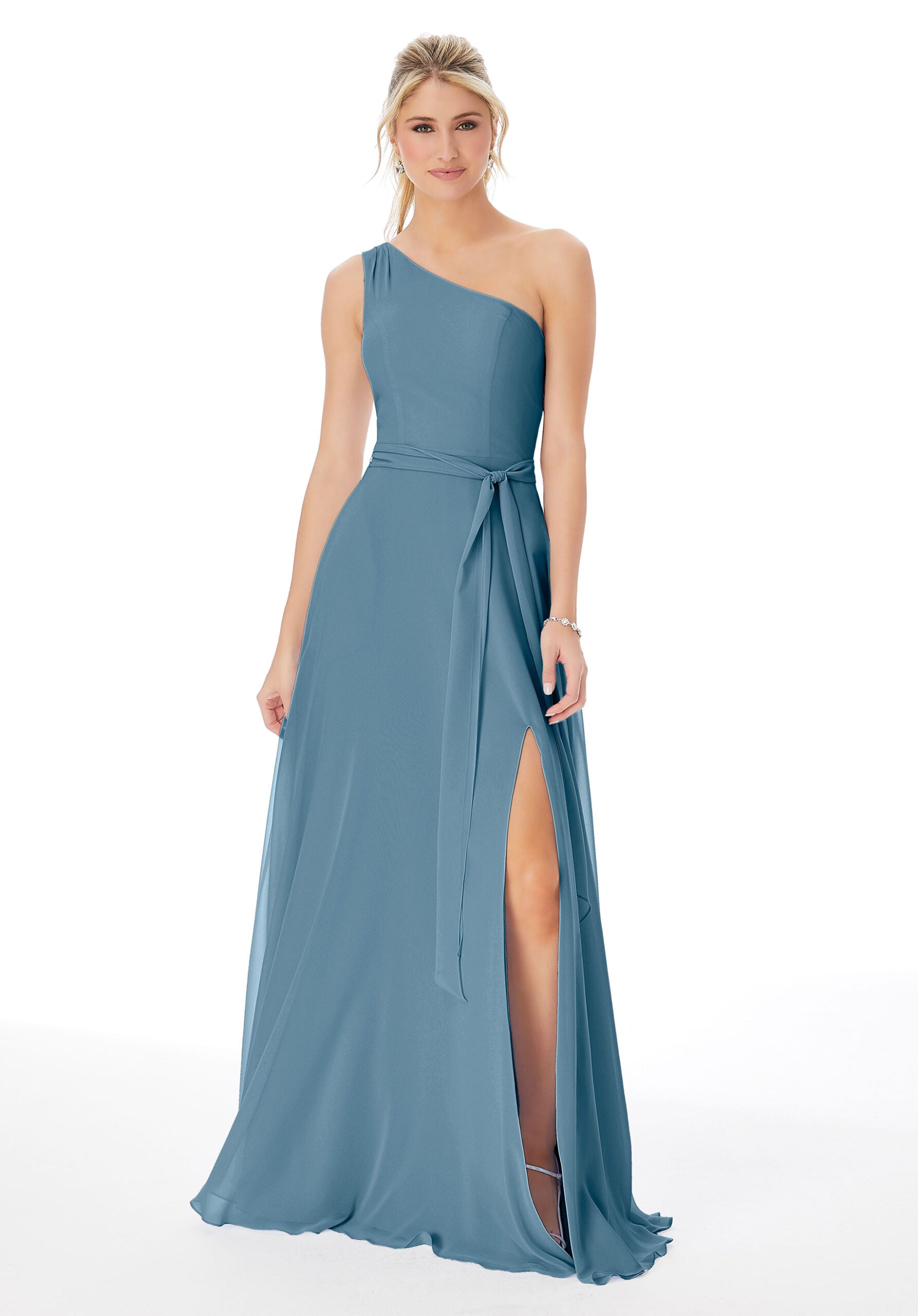 Formal Dresses Long Formal Evening A Line Dress MGNY Madeline Gardner New York 13105 Slate