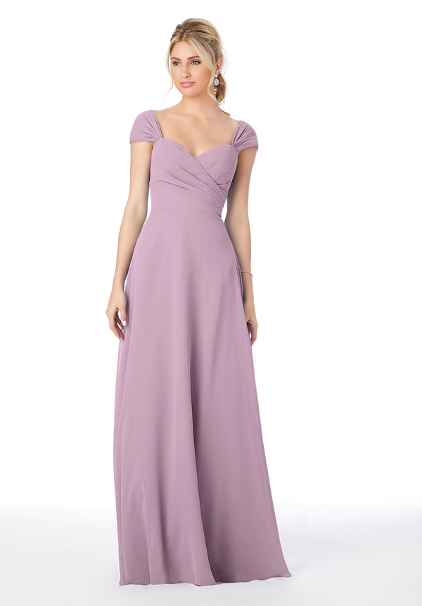 Long Formal Pleated A Line Dress MGNY Madeline Gardner New York 13106