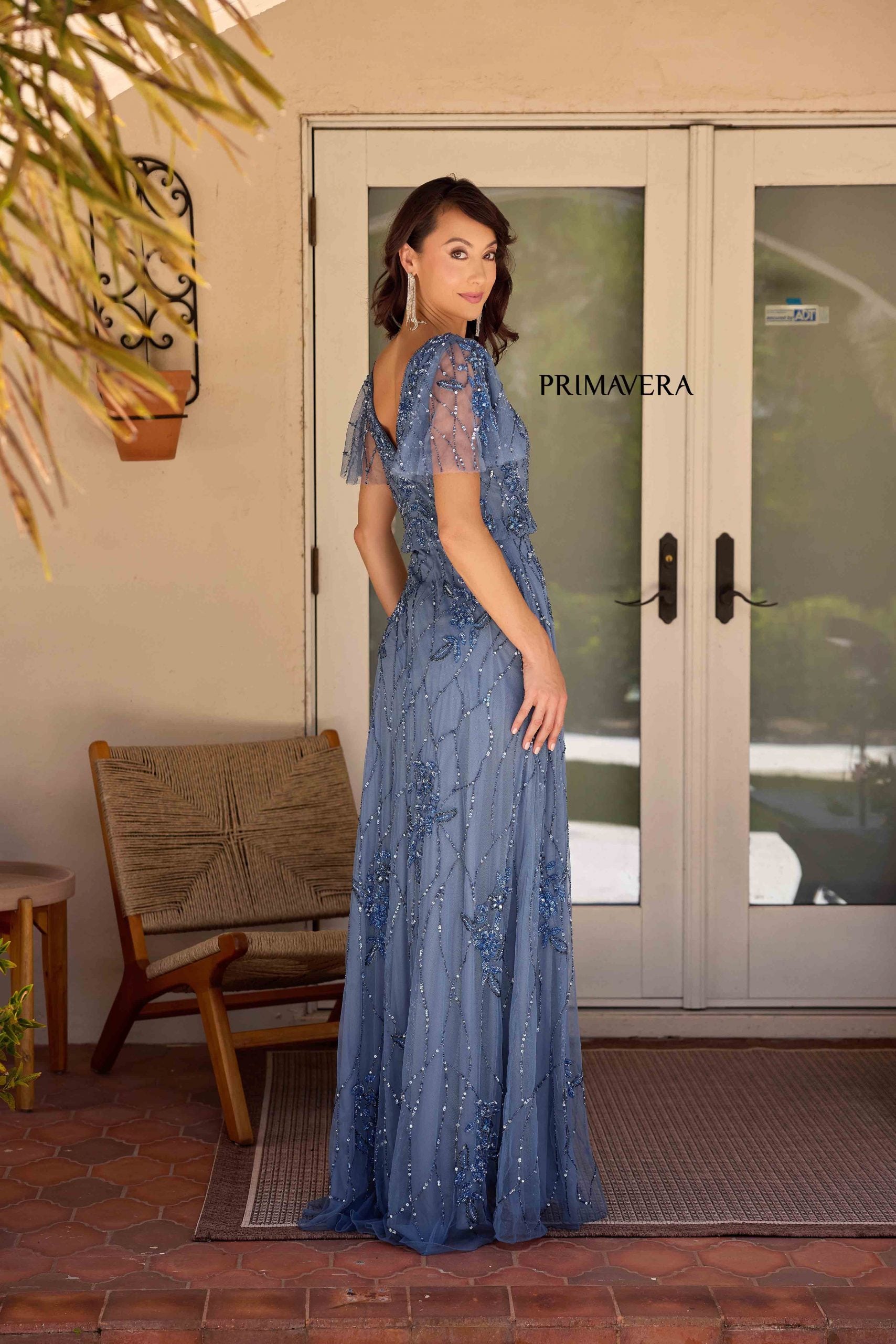 Mother of the Bride Dresses Long Formal Mother of the Bride Evening Dress Primavera Couture 13144 Slate Blue