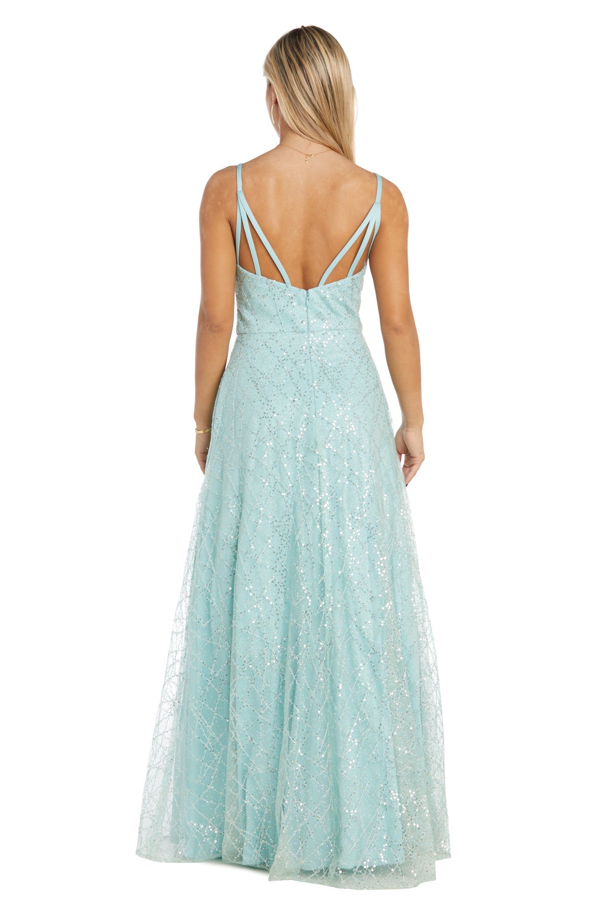 Morgan & Co 13153 Long Sequin Ball Gown Formal Prom Dress
