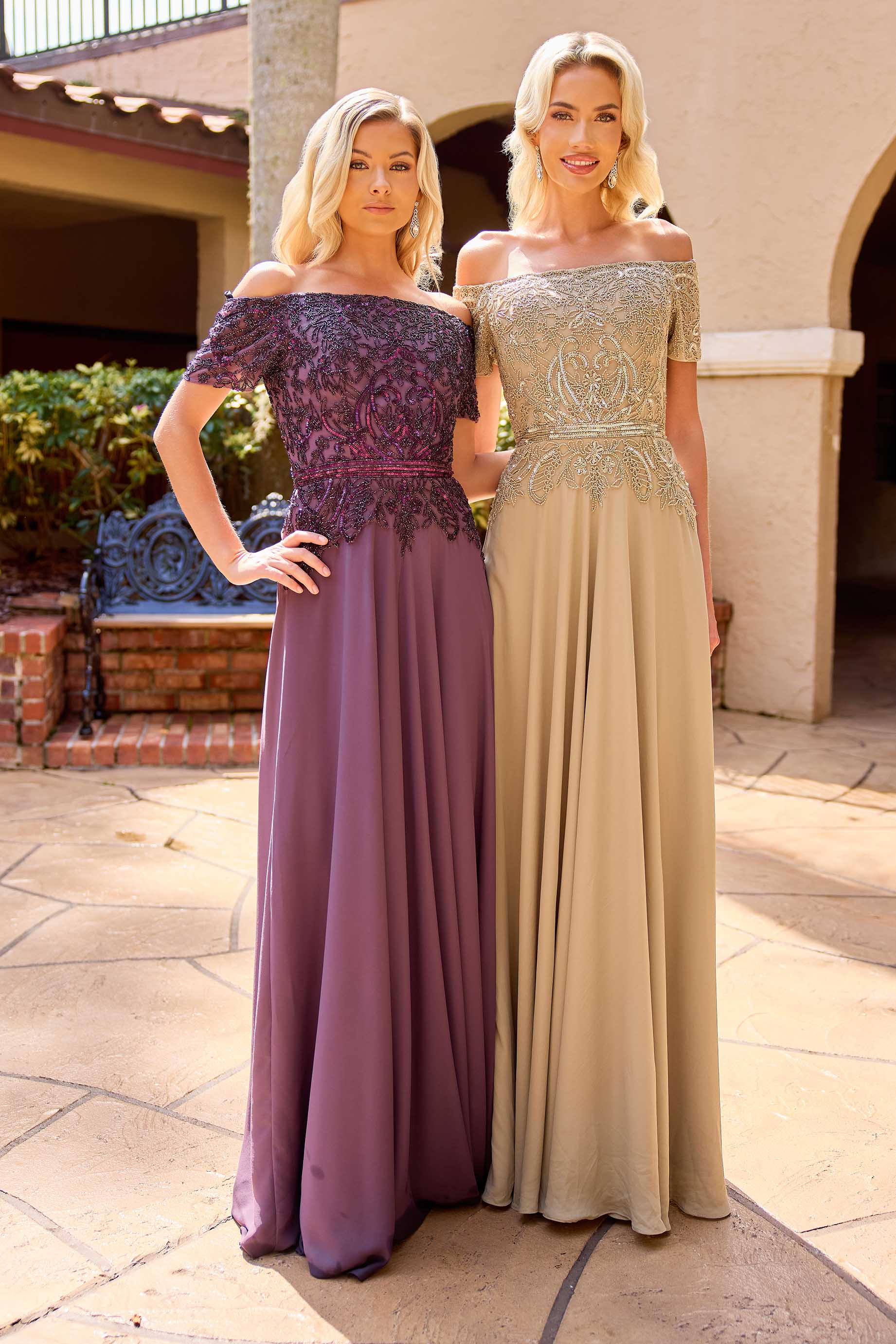Mother of the Bride Dresses Long Pleated Beaded Formal Mother of the Bride Dress Primavera Couture 13164 Vintage Purple