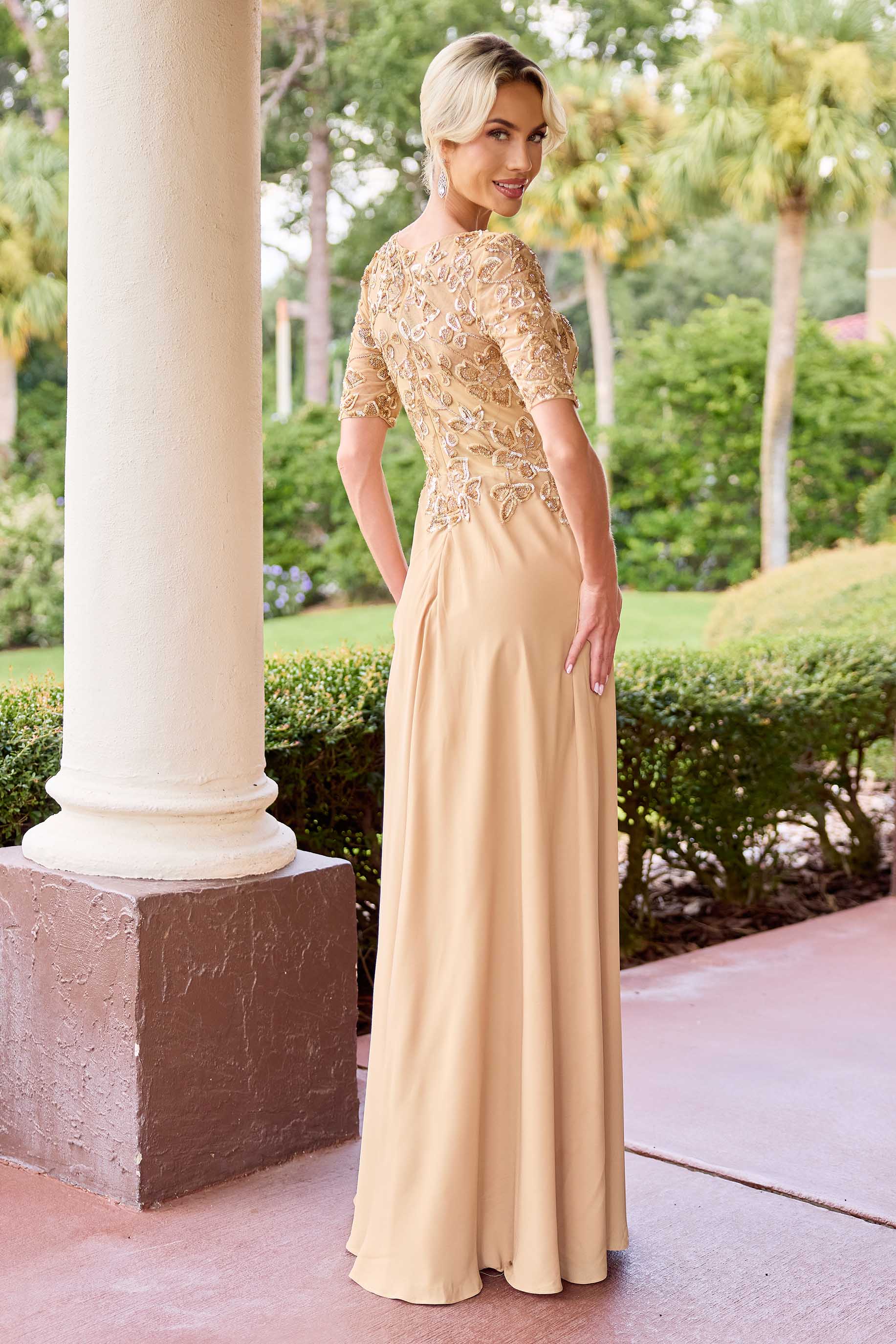 Mother of the Bride Dresses Long Formal Evening Mother of the Bride Sequin Dress Primavera Couture 13171 Champagne