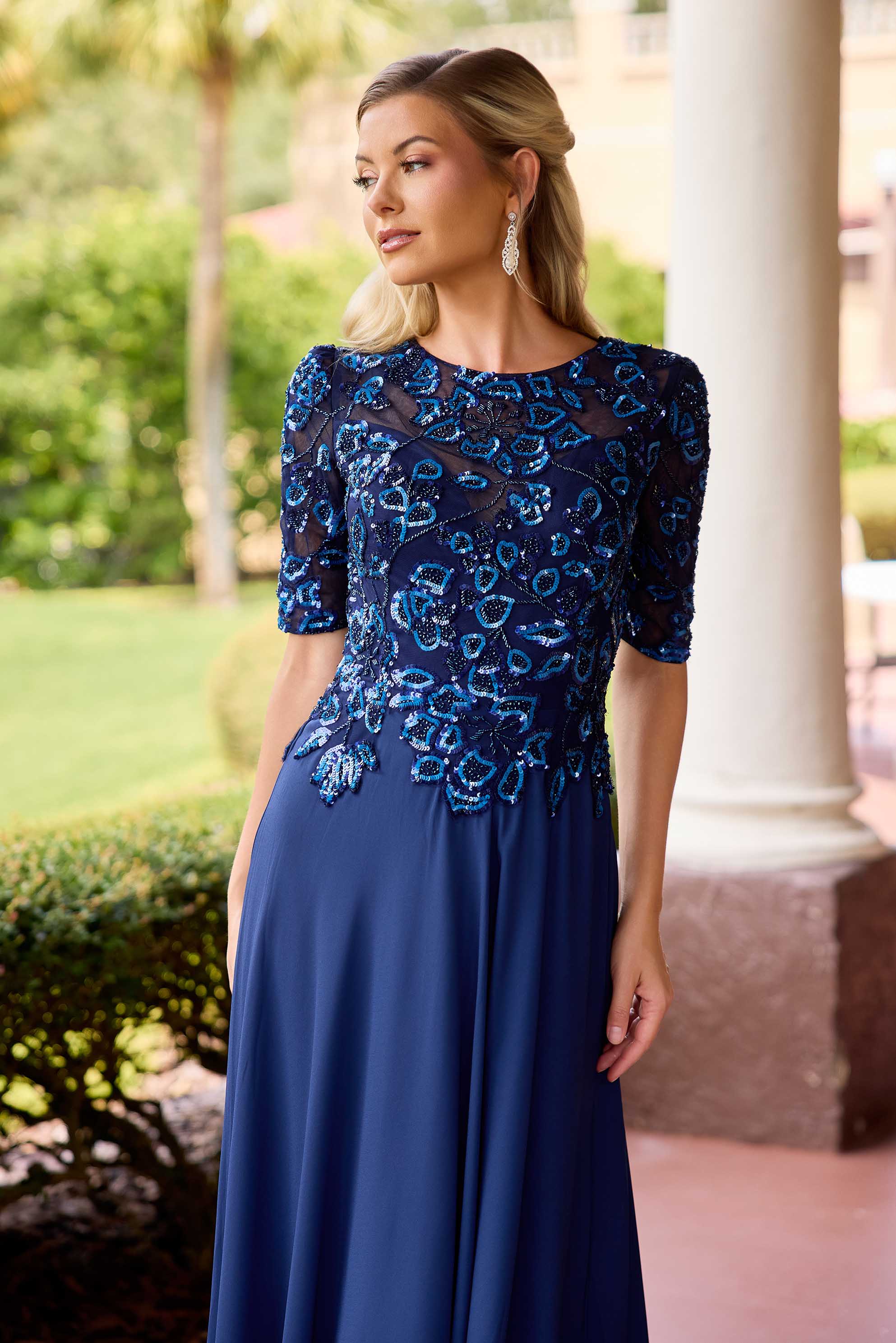 Mother of the Bride Dresses Long Formal Evening Mother of the Bride Sequin Dress Primavera Couture 13171 Midnight