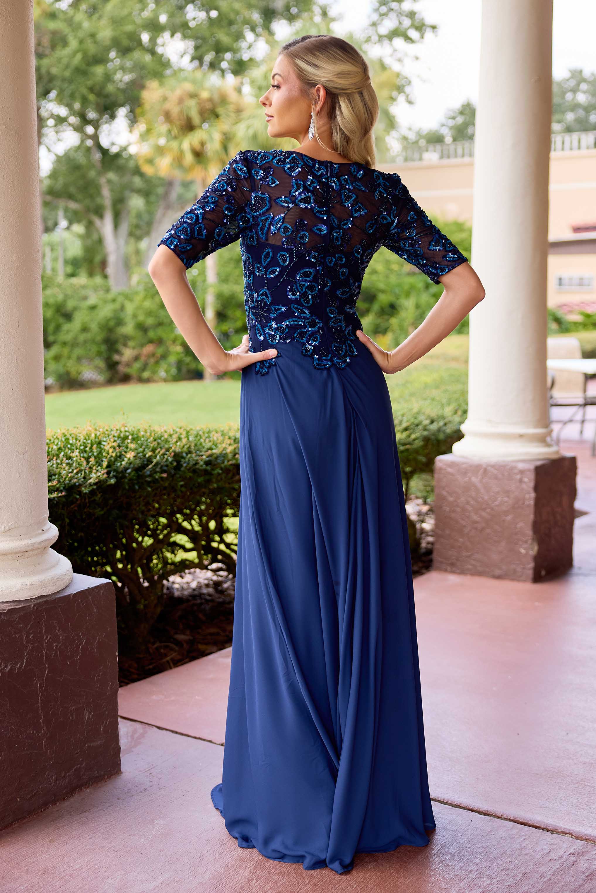 Mother of the Bride Dresses Long Formal Evening Mother of the Bride Sequin Dress Primavera Couture 13171 Midnight