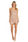 Cocktail Dresses Short Sequin Fitted Cocktail Dress Gold