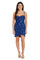 Cocktail Dresses Short Sequin Fitted Cocktail Dress Royal