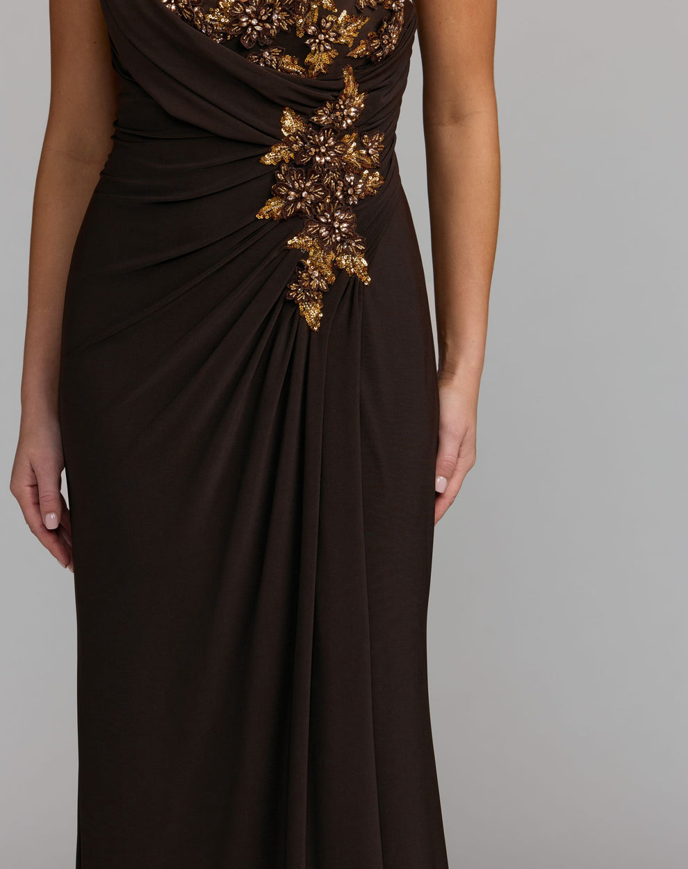 One-Shoulder Floor-Length Jersey Prom Mermaid Mac Duggal 13243
