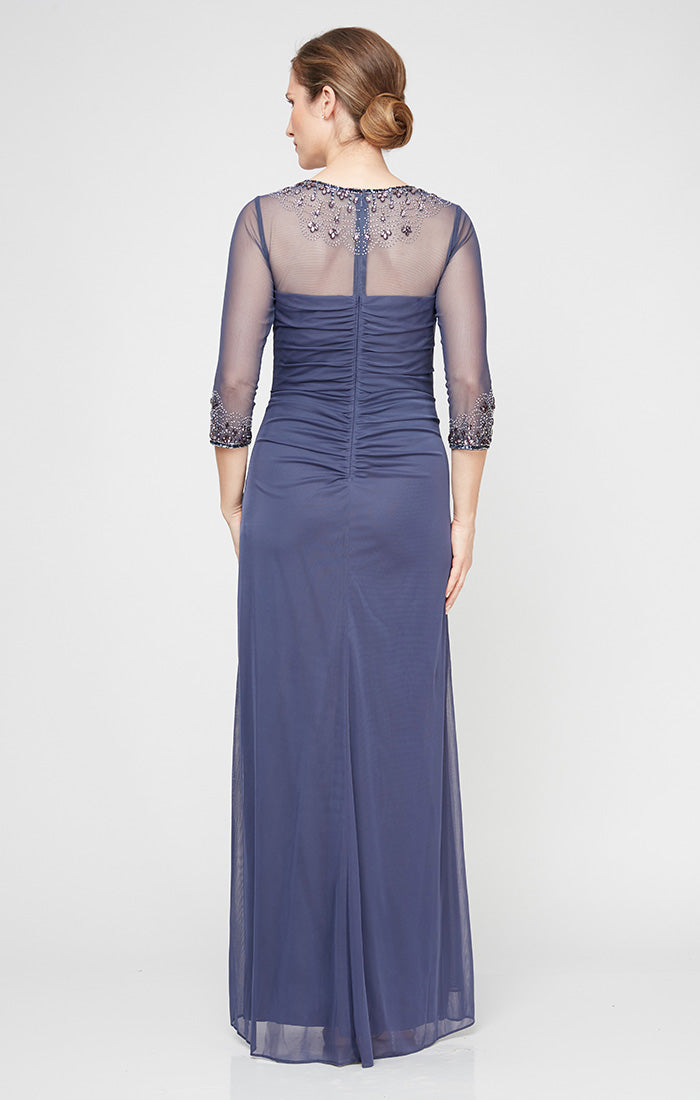 Mother of the Bride Dresses Long A Line Formal Beaded Mother of the Bride Dress  Violet