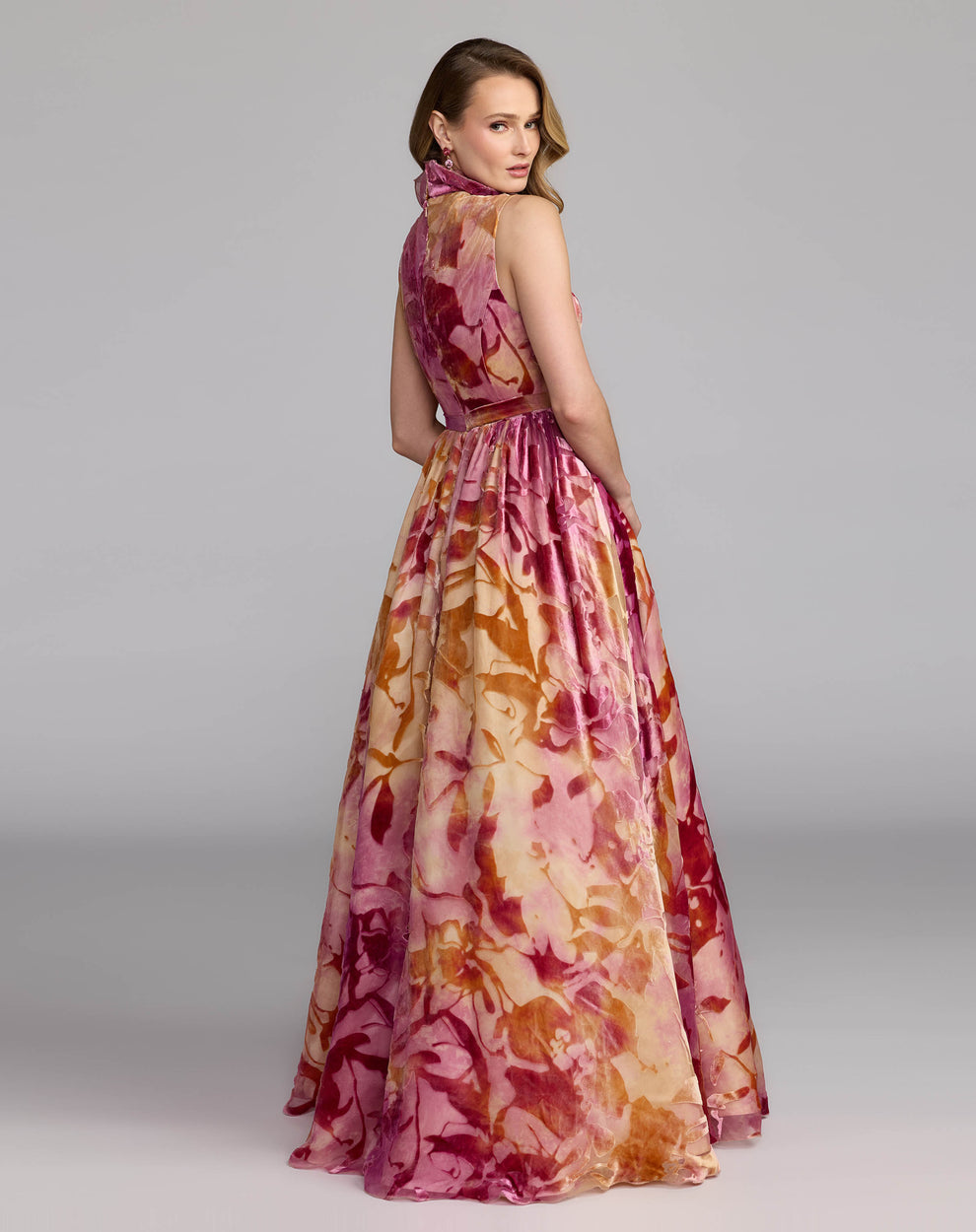 V-Neck Floor-Length Velvet Formal A-Line Mac Duggal 13286