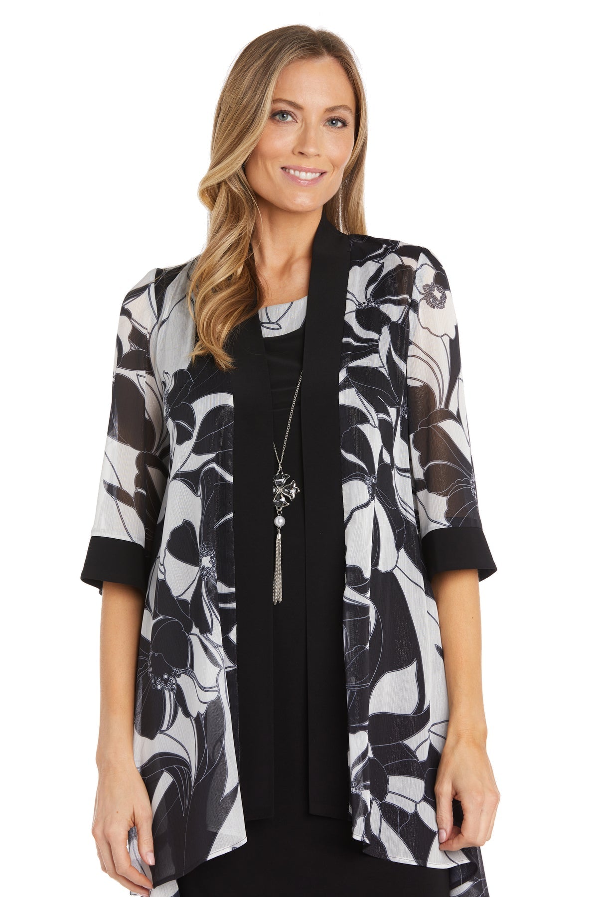 R&M Richards 1332P Short Floral Mother of the Bride Petite Jacket Dress