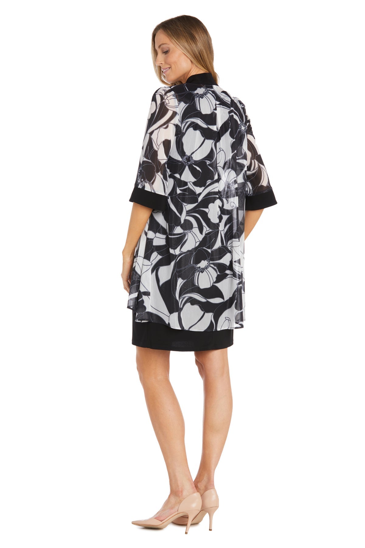 R&M Richards 1332P Short Floral Mother of the Bride Petite Jacket Dress