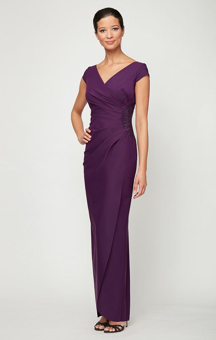 Mother of the Bride Dresses Formal Long Pleated Mother of the Bride Dress Summer Plum