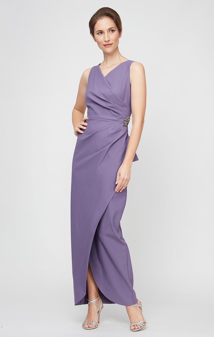 Alex Evenings Petite - Ava Sleeveless Contour Gown Light Blue / 14p Alex Evenings Petite - Ava Sleeveless Contour Gown Light Blue / 14p