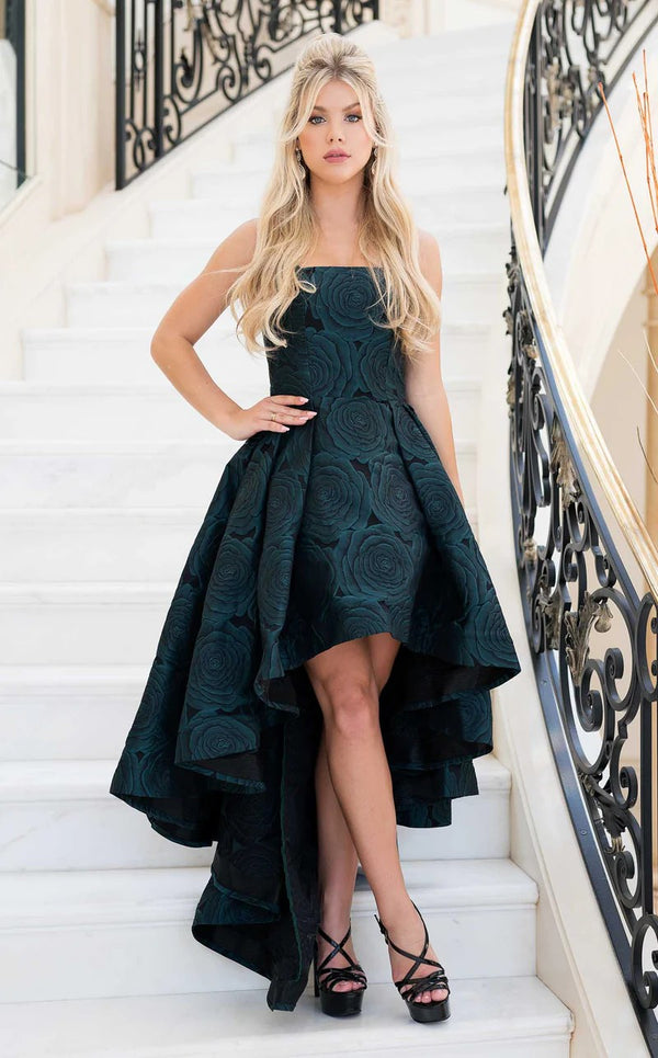 Jessica Angel 134 Formal High Low Floral A Line Prom Dress