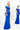 Formal Dresse Long Formal Beaded Applique Peplum Evening Dress Blue