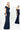 Formal Dresse Long Formal Beaded Applique Peplum Evening Dress Navy