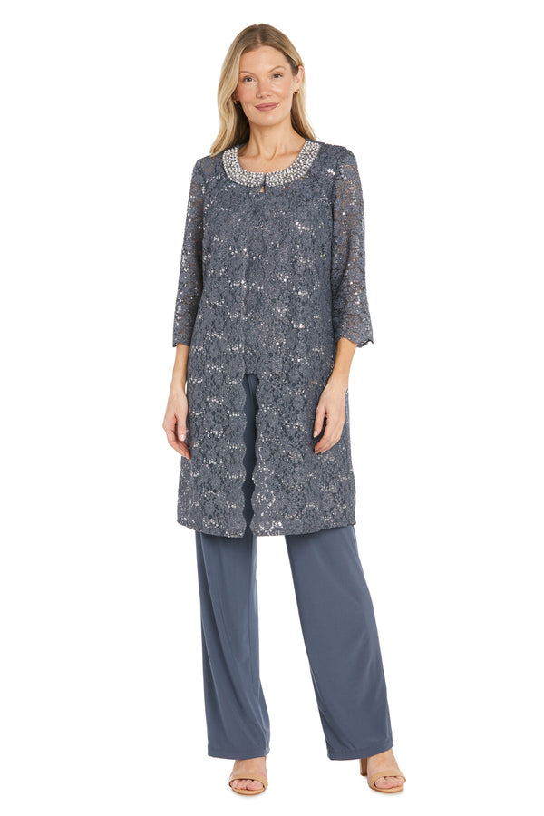 Long Formal Pant Suit Petite Lace R&M Richards 1351P