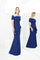 Formal Dresses Long Mermaid Formal Peplum Evening Dress Indigo