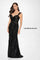 Formal Dresses Long Mermaid Pleated Formal Lace Evening Dress Black