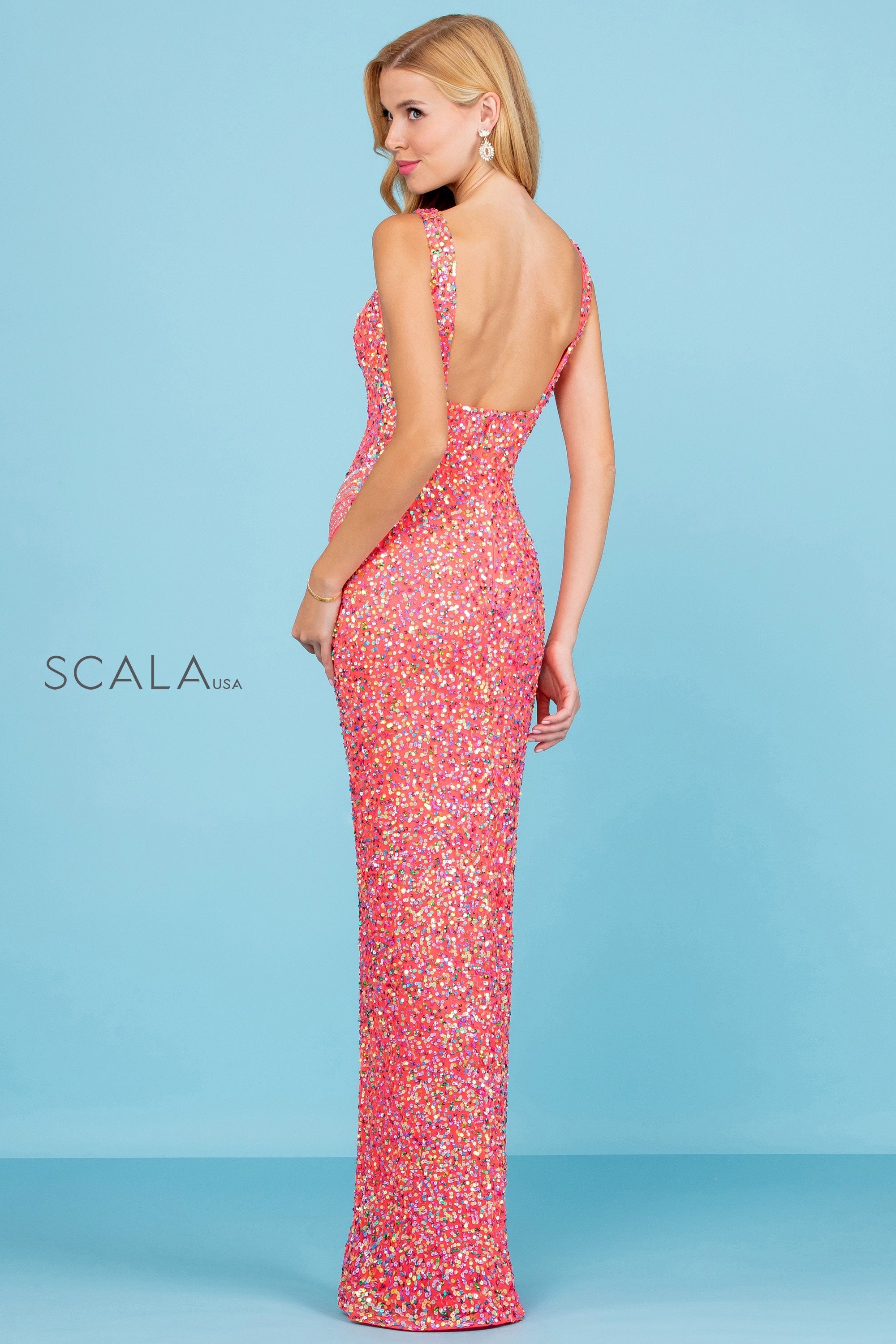 Prom Dresses Long Fitted Slit Formal Beaded Fringe Prom Dress Calypso