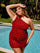 Primavera Couture 14023 Sparkling Short one Shoulder Prom Dress