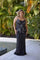 Plus Size Dresses Long Plus Size Formal Sequin Prom Gown Black