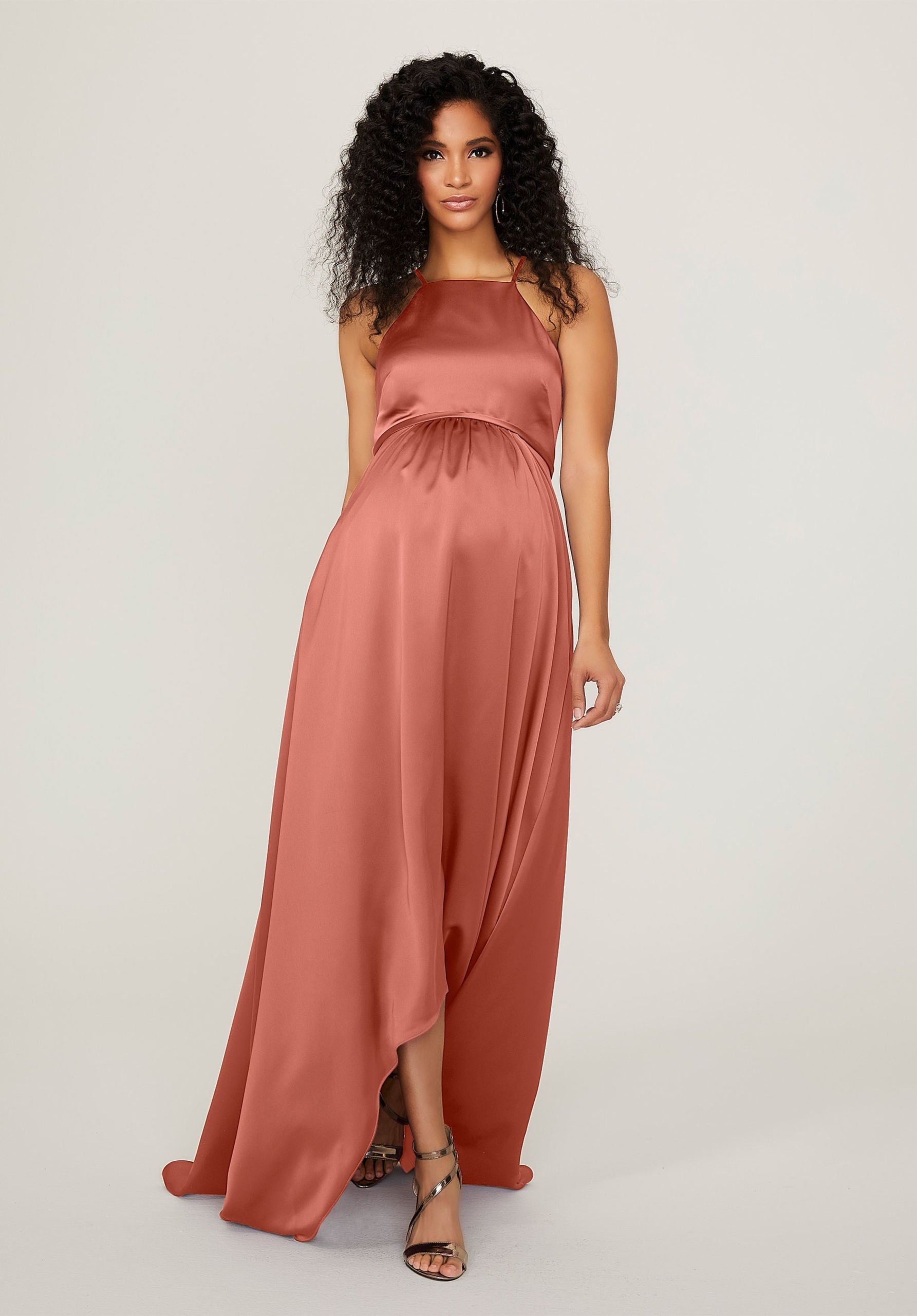 Formal Dresses Formal Long High Low A Line Dress MGNY Madeline Gardner New York 14101 Spice