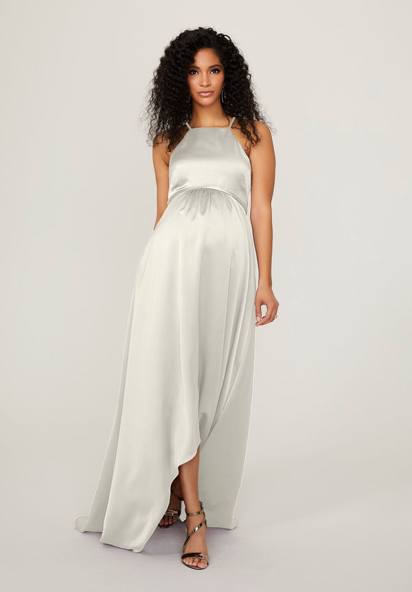 High Low A Line Bridal Wedding Dress MGNY Madeline Gardner New York 14101