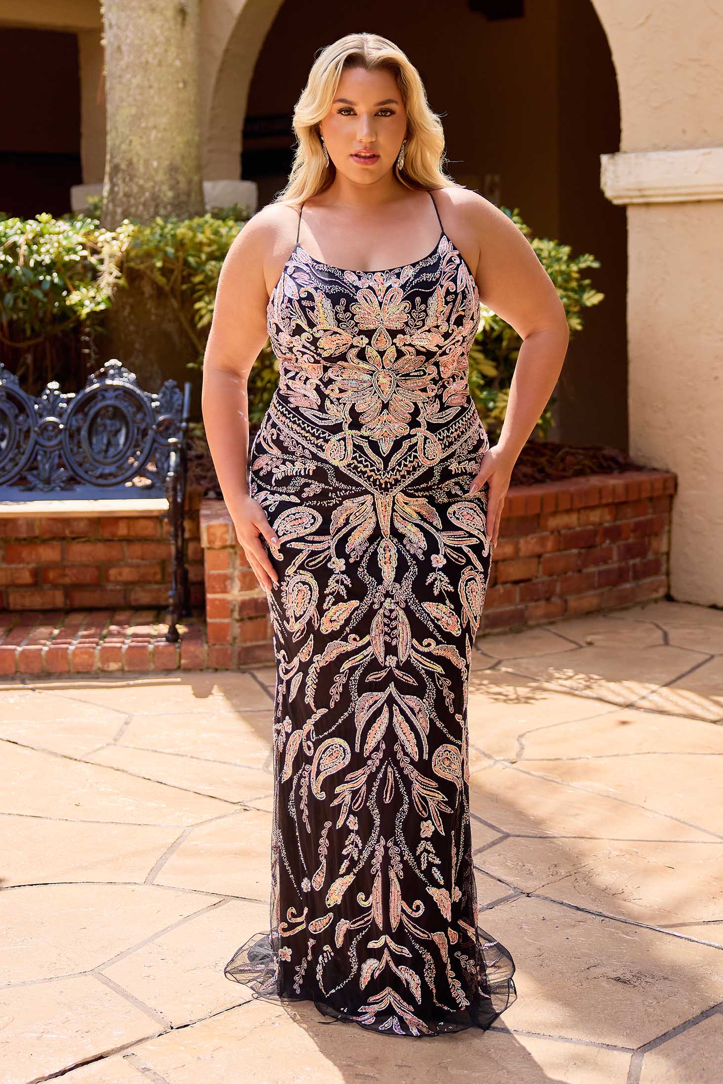 Plus Size Dresses Long Prom Formal Evening Plus Size Dress Primavera Couture 14102 Black Coral