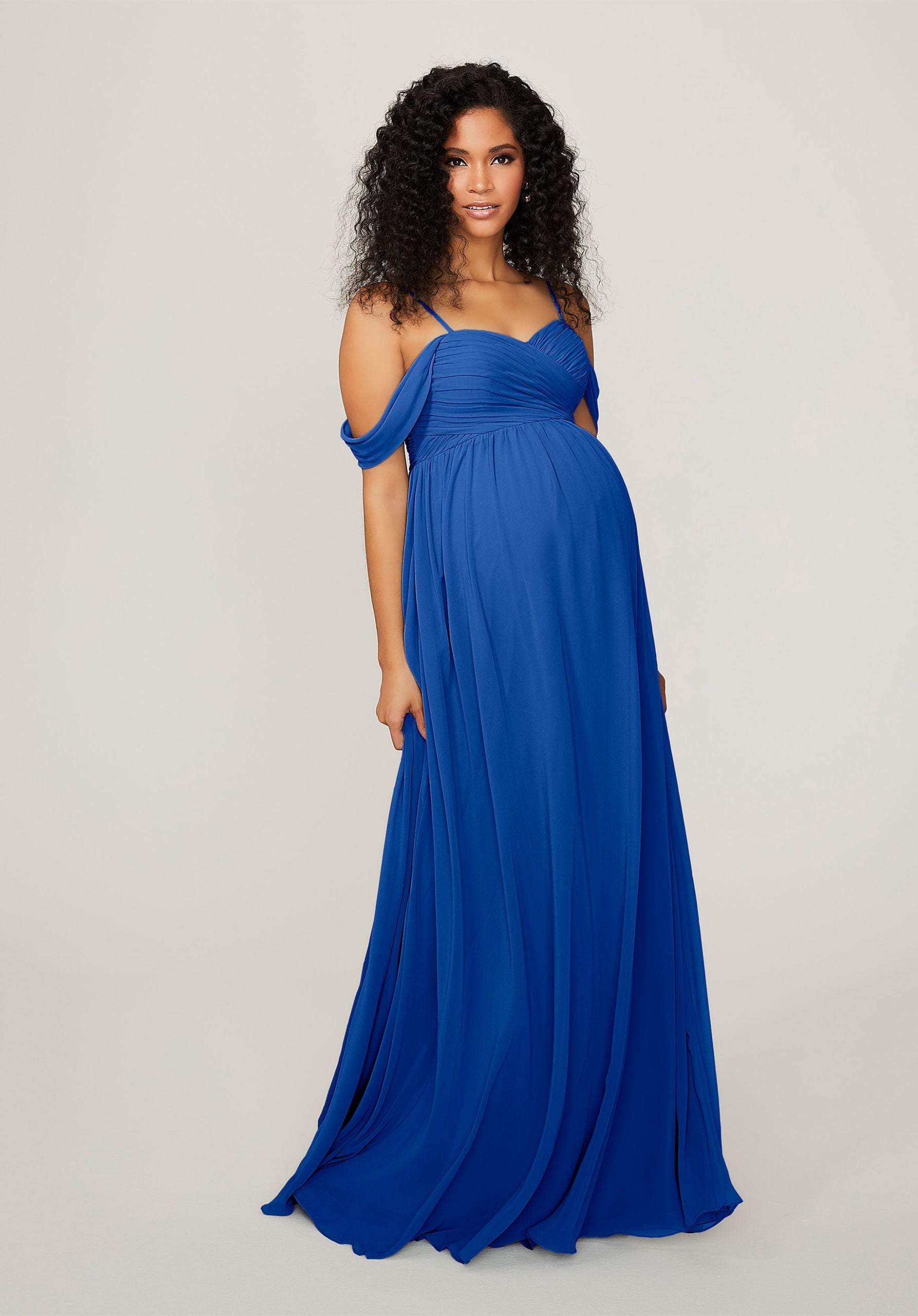 Formal Dresses Evening Long Formal Pleated Dress MGNY Madeline Gardner New York 14103 Amalfi