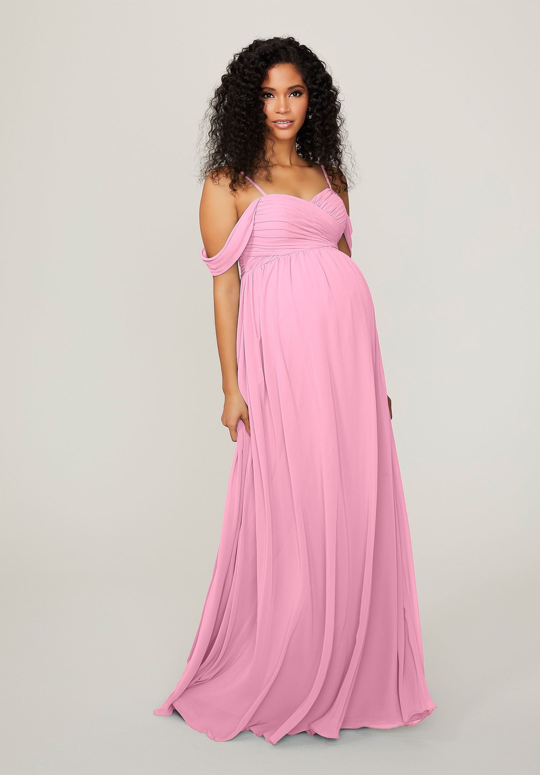 Formal Dresses Long Pleated Formal Evening Dress MGNY Madeline Gardner New York 14103 Peony