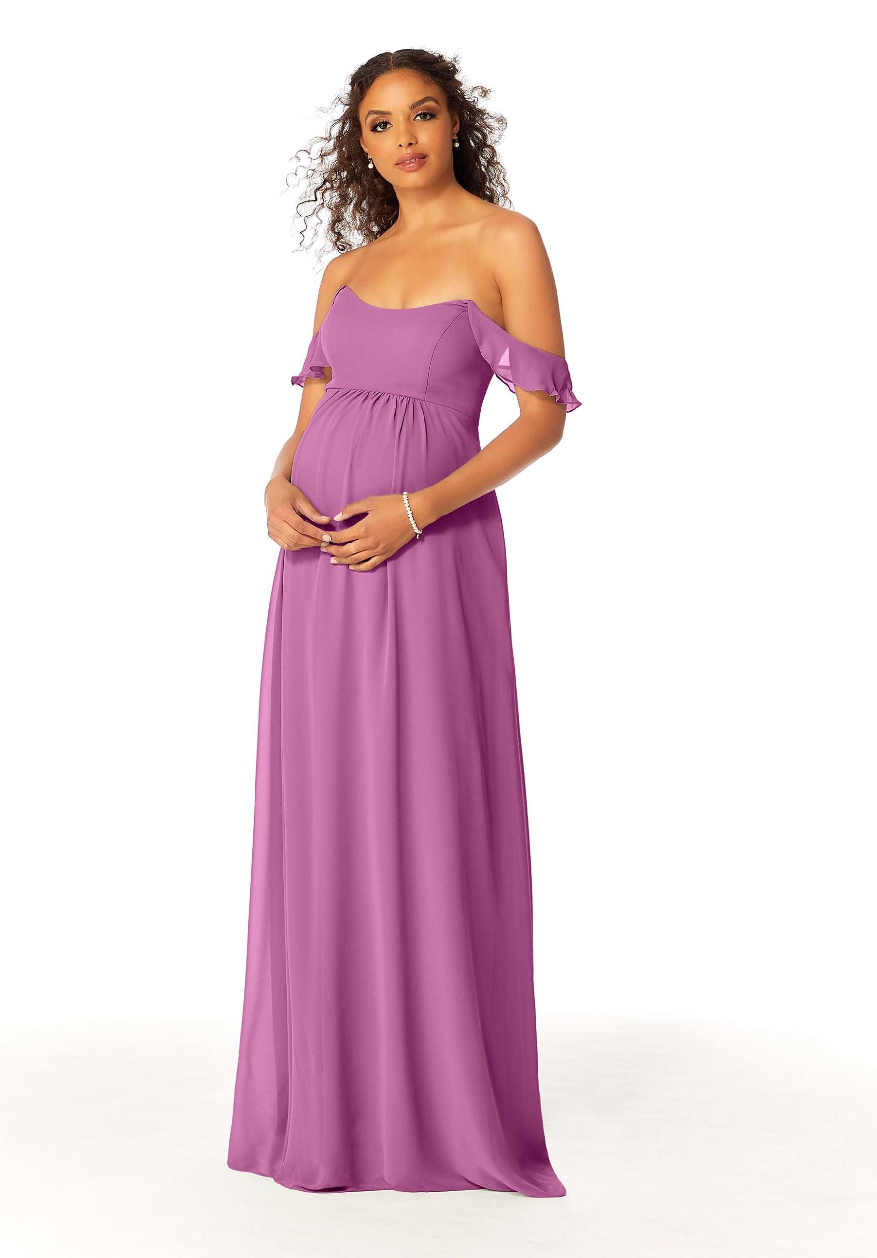 Formal Dresses Formal Evening Long A Line Ruffle Dress MGNY Madeline Gardner New York 14111 Primrose