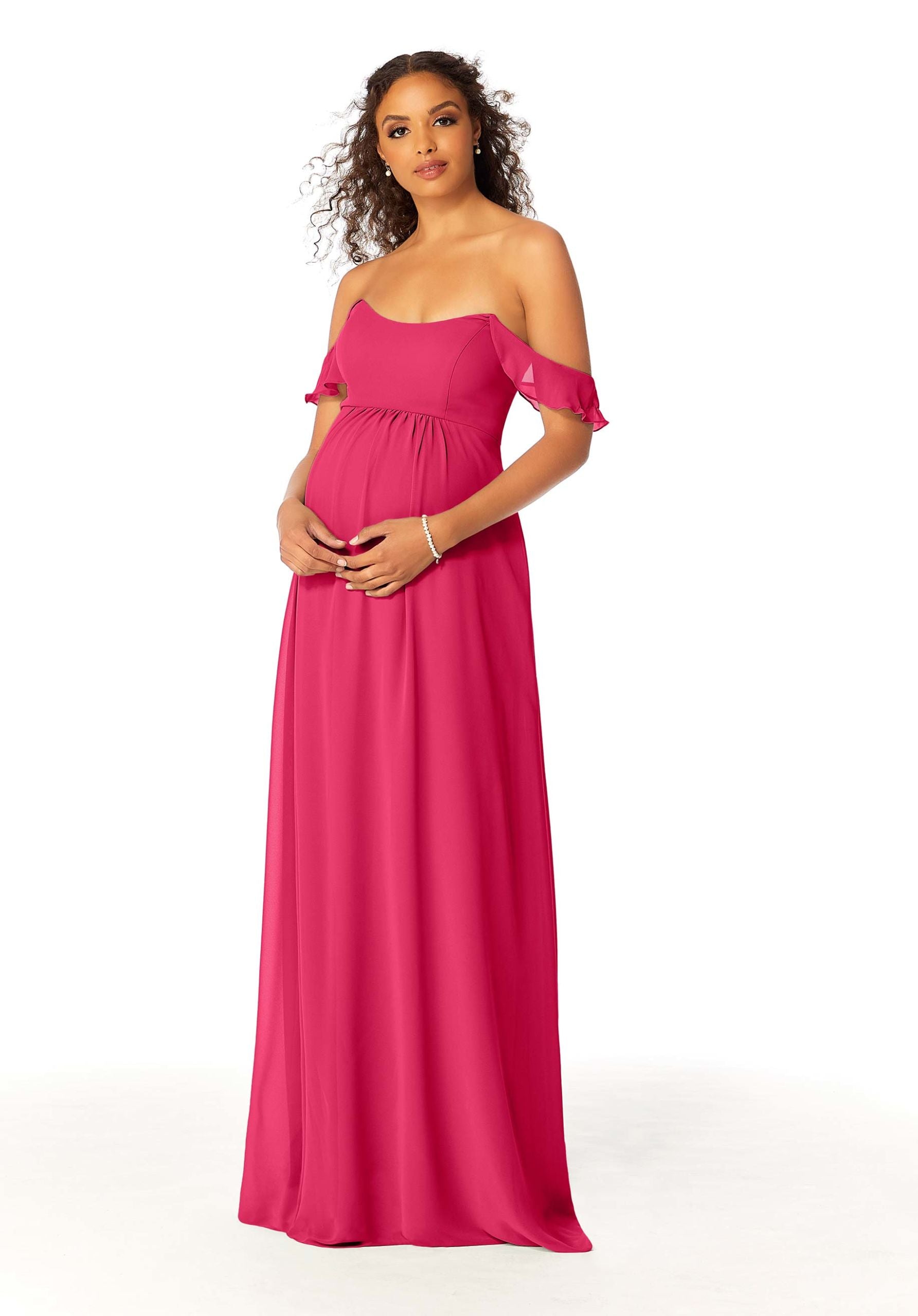 Formal Dresses Evening Ruffle Long A Line Formal Dress MGNY Madeline Gardner New York 14111 Berry