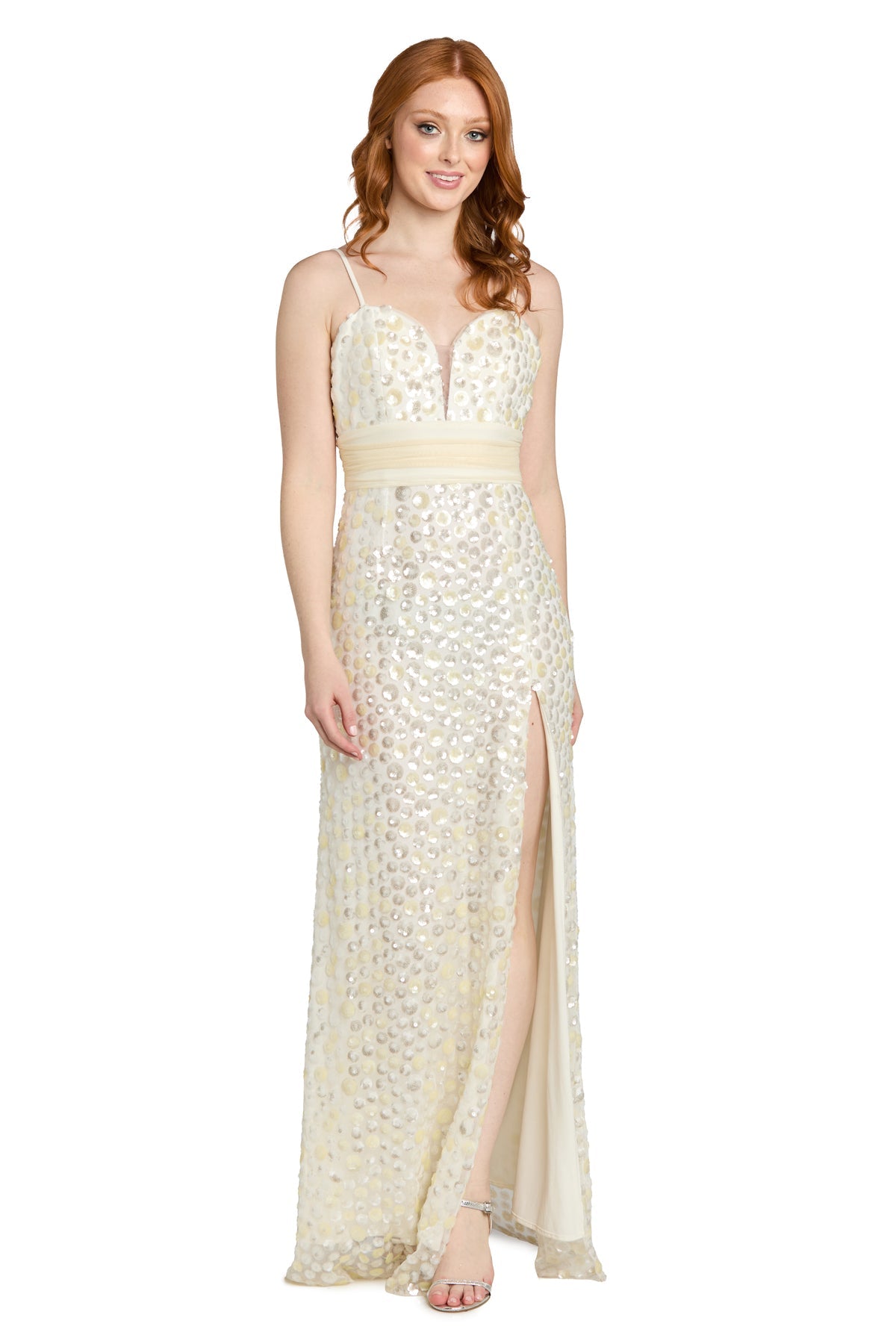 morgan and co gold dress Morgan & Co 13290 Long Formal Sequin Prom Dress The Dress Outlet