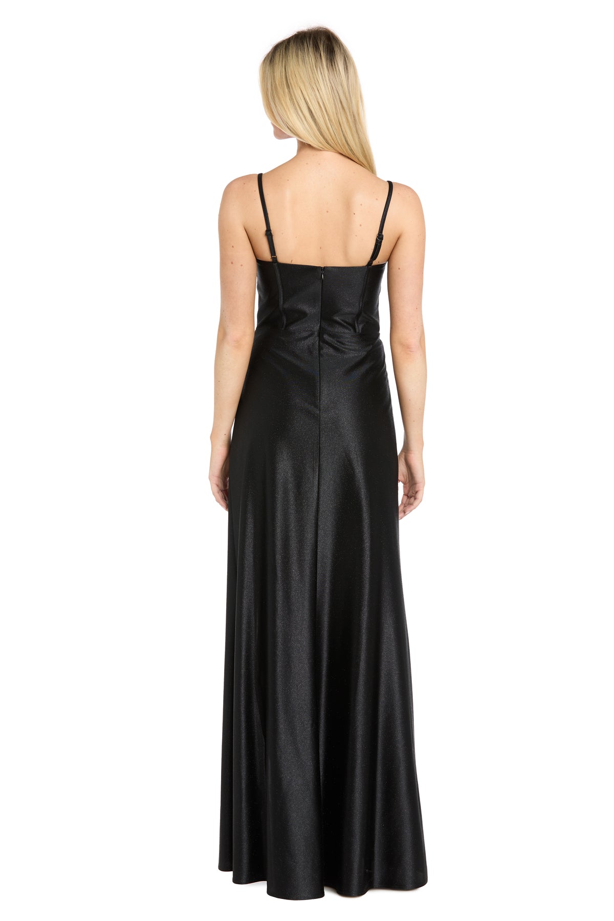 Sweetheart Floor-Length Satin Formal Sheath Gown Morgan & Co 14196