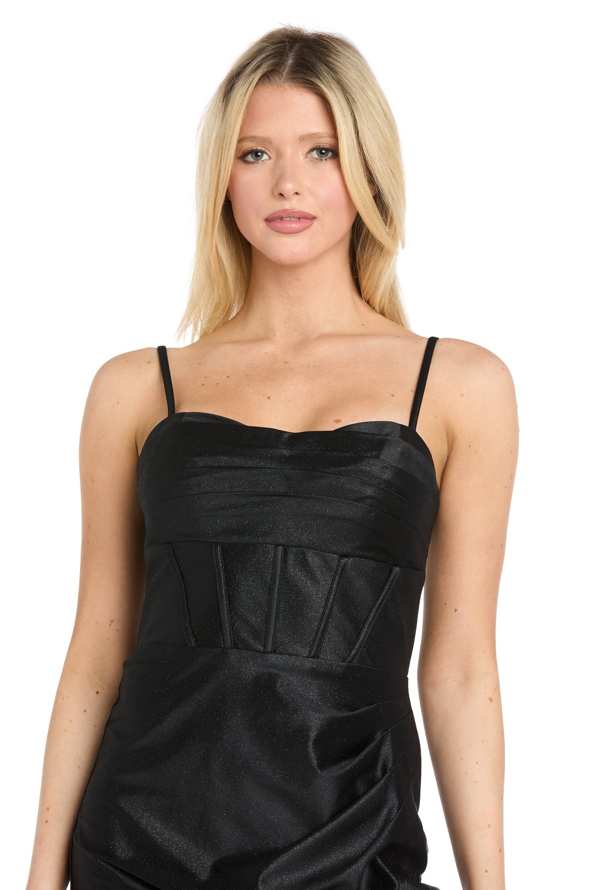 Sweetheart Floor-Length Satin Formal Sheath Gown Morgan & Co 14196