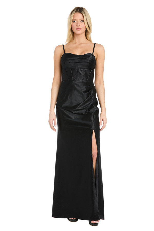 Sweetheart Floor-Length Satin Formal Sheath Gown Morgan & Co 14196