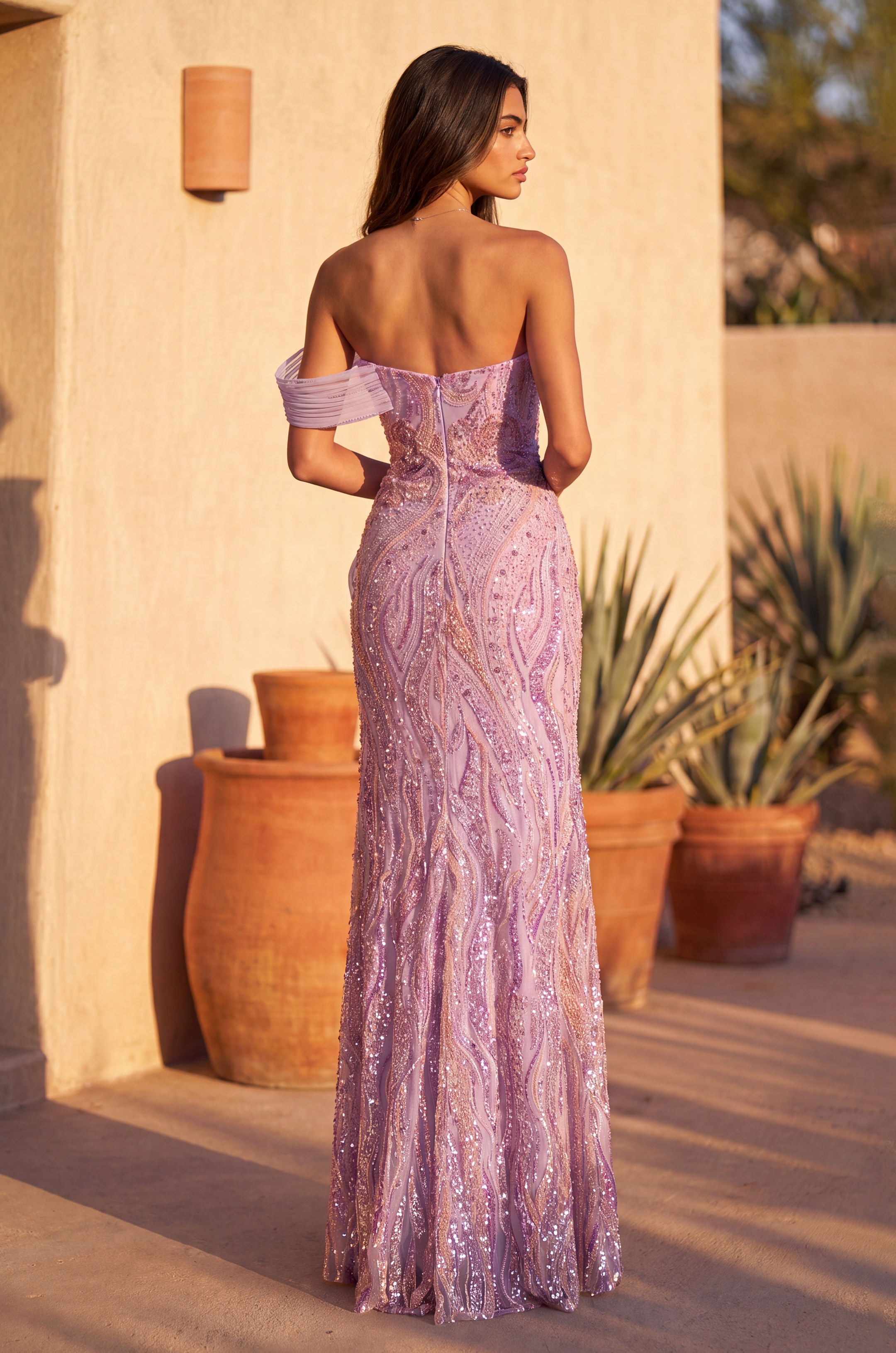 Formal Dresses Beaded Architectural Sculptural Couture Dress Rose