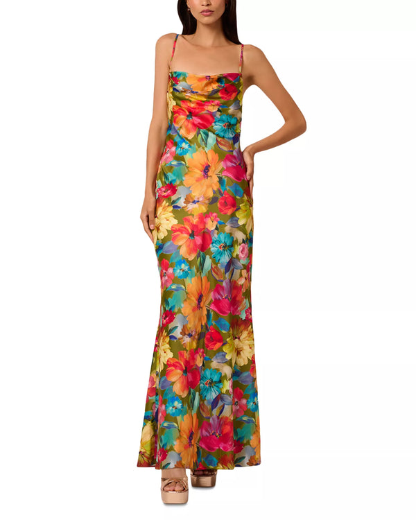 Yara Printed Satin Gown Liv Foster ML1E209313